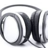 silver headphone